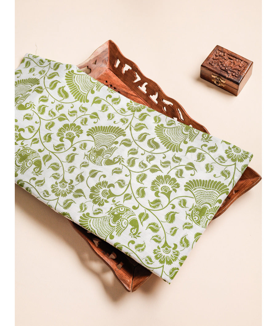 KALAMKARI DUPION SILK FABRIC