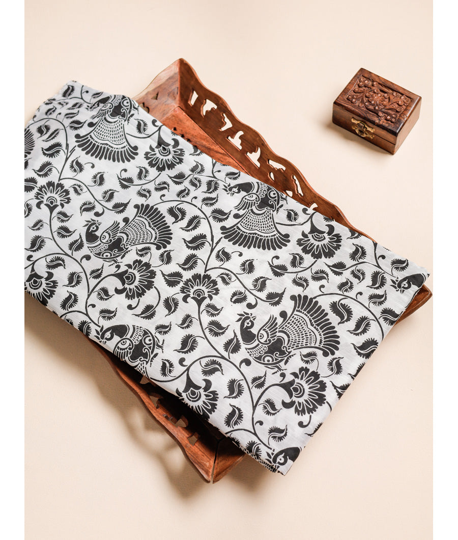 KALAMKARI DUPION SILK FABRIC