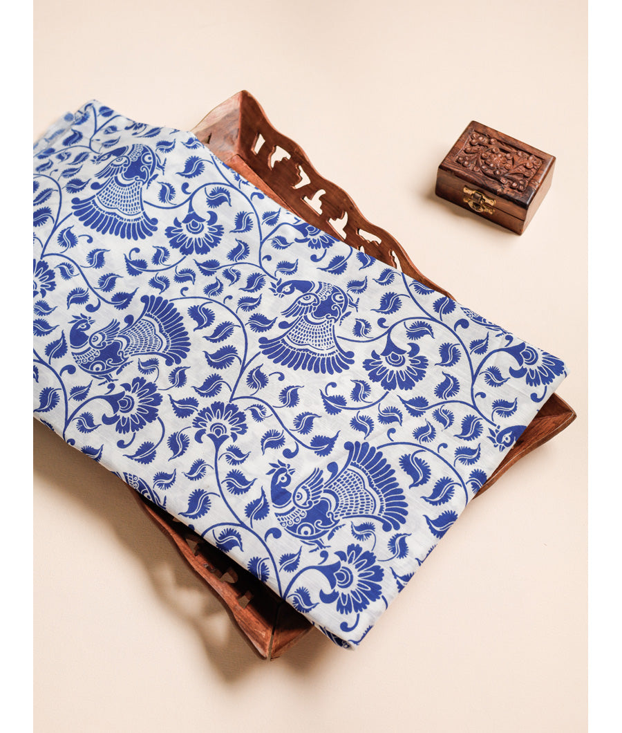 KALAMKARI DUPION SILK FABRIC