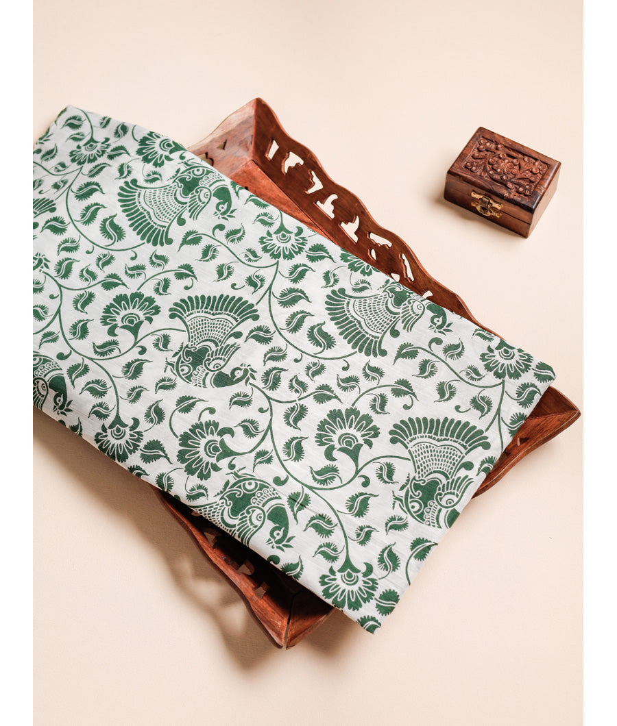 KALAMKARI DUPION SILK FABRIC