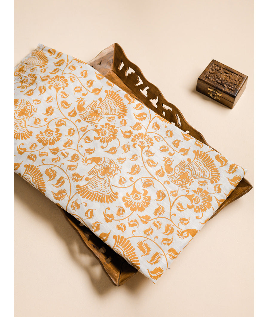 KALAMKARI DUPION SILK FABRIC