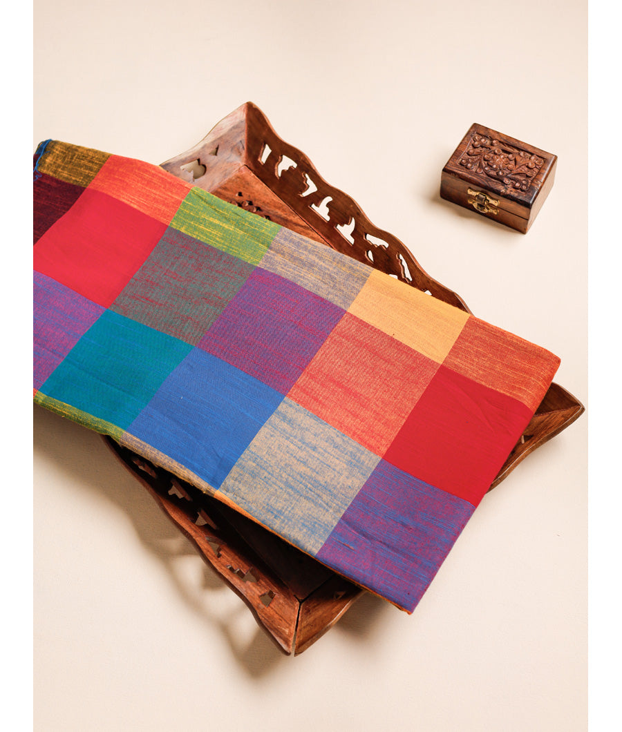 MADRAS CHECKS HANDLOOM COTTON FABRIC