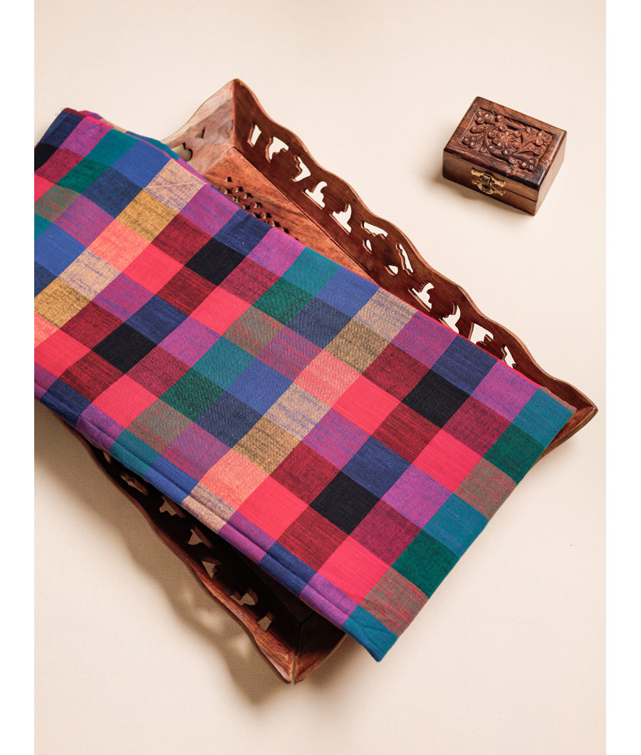 MADRAS CHECKS HANDLOOM COTTON FABRIC