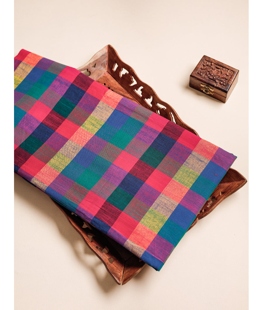 MADRAS CHECKS HANDLOOM COTTON FABRIC