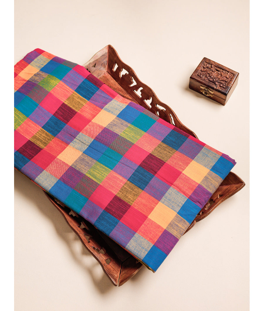 MADRAS CHECKS HANDLOOM COTTON FABRIC