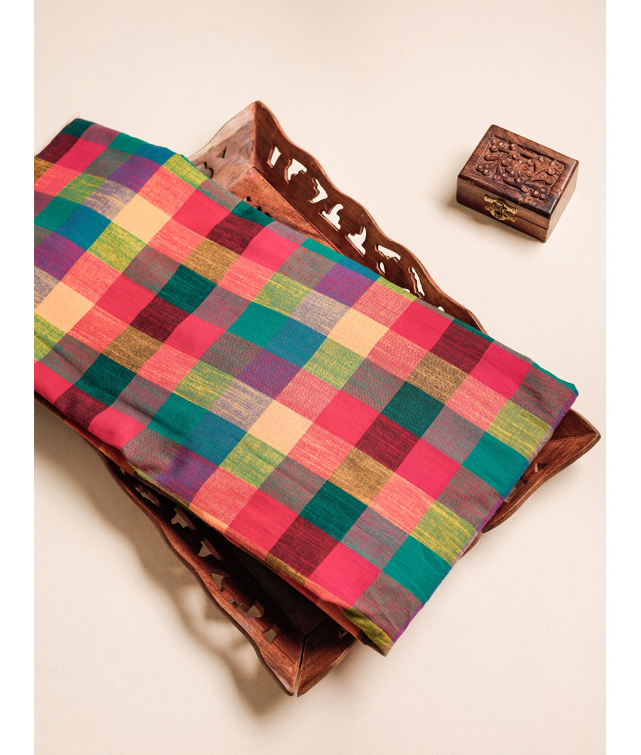 MADRAS CHECKS HANDLOOM COTTON FABRIC