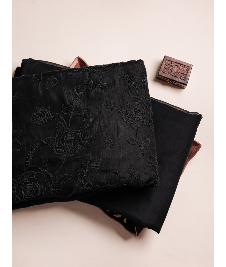 PREMIUM MUL CHANDERI EMBROIDERED WORK & PLAIN FABRICS