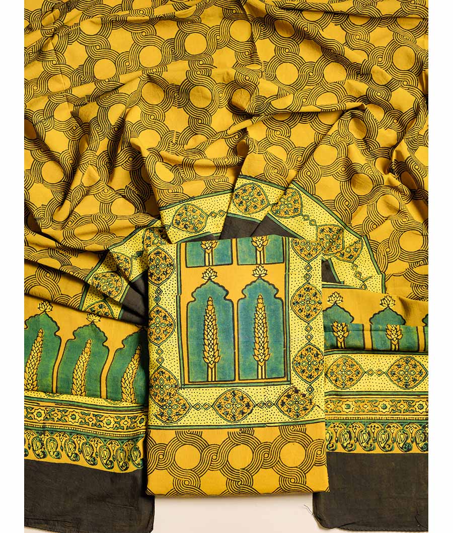 PURE COTTON AJRAKH SUIT SET