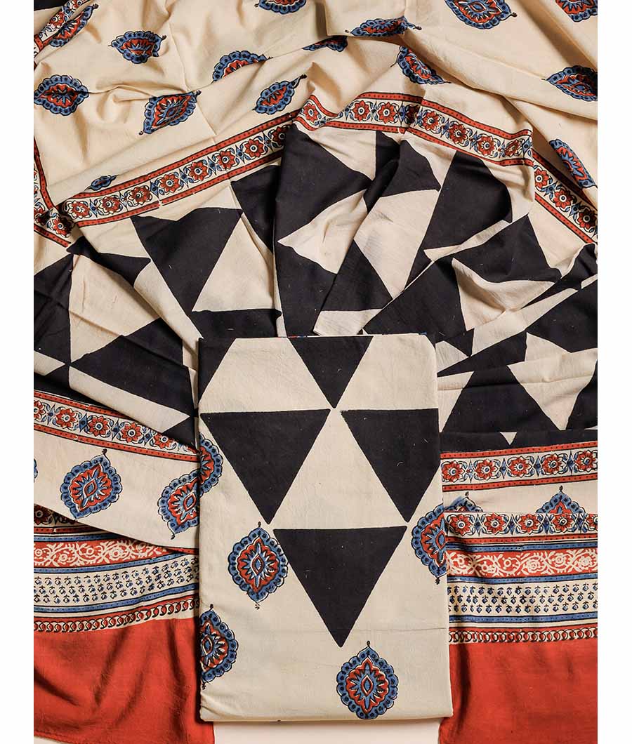 PURE COTTON AJRAKH SUIT SET