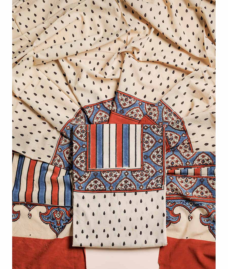 PURE COTTON AJRAKH SUIT SET