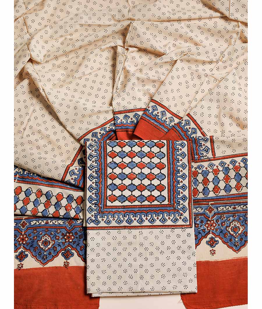 PURE COTTON AJRAKH SUIT SET