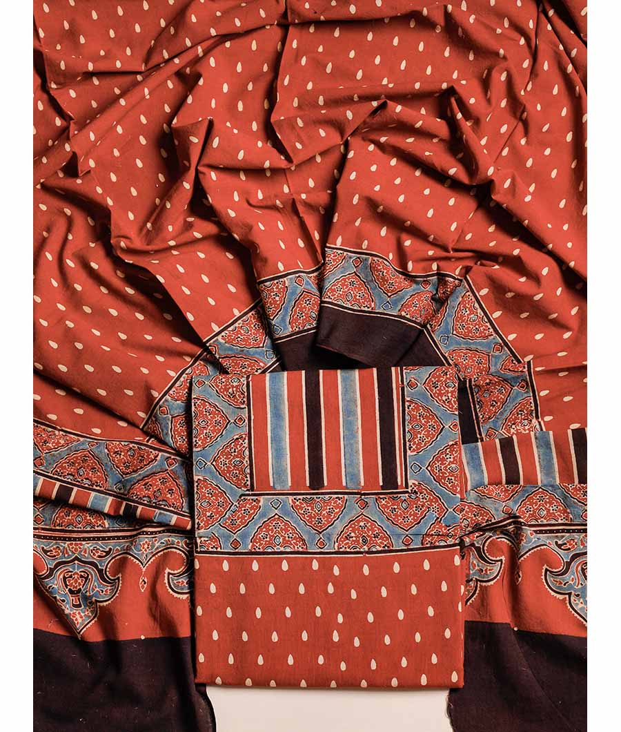 PURE COTTON AJRAKH SUIT SET