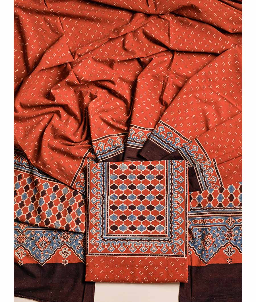 PURE COTTON AJRAKH SUIT SET