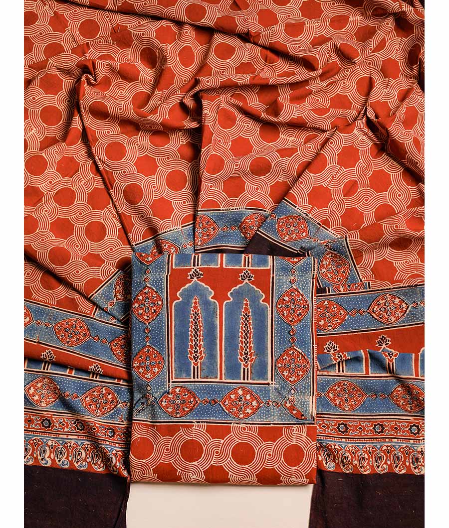 PURE COTTON AJRAKH SUIT SET