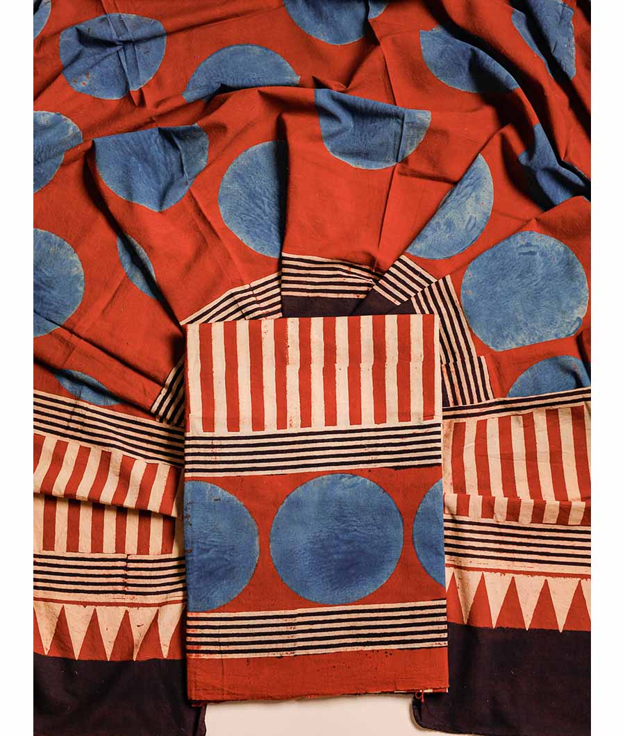 PURE COTTON AJRAKH SUIT SET