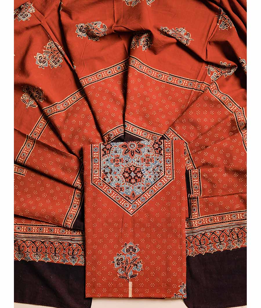 PURE COTTON AJRAKH SUIT SET