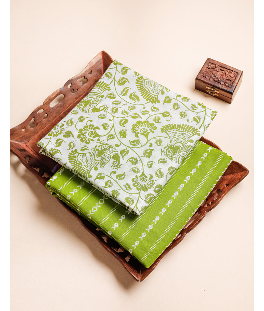 DUPION SILK TOP WITH COTTON BOTTOM