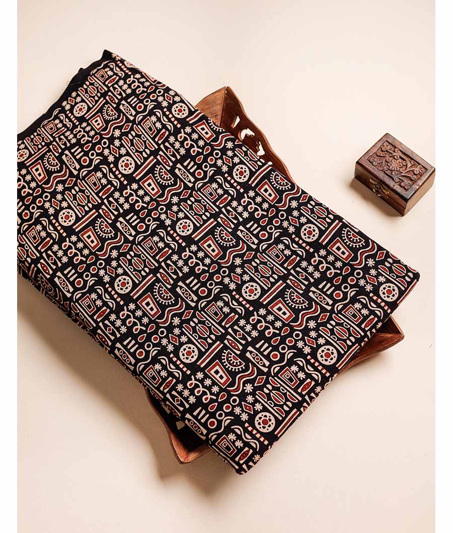 PURE COTTON AJRAKH PRINTED FABRIC
