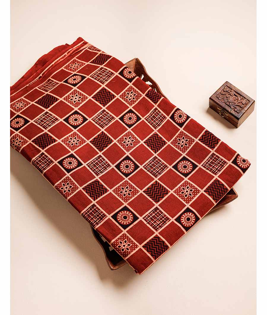 PURE COTTON AJRAKH PRINTED FABRIC