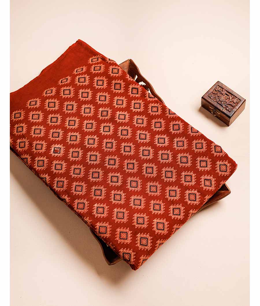 PURE COTTON AJRAKH PRINTED FABRIC