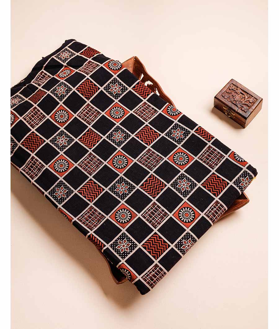 PURE COTTON AJRAKH PRINTED FABRIC
