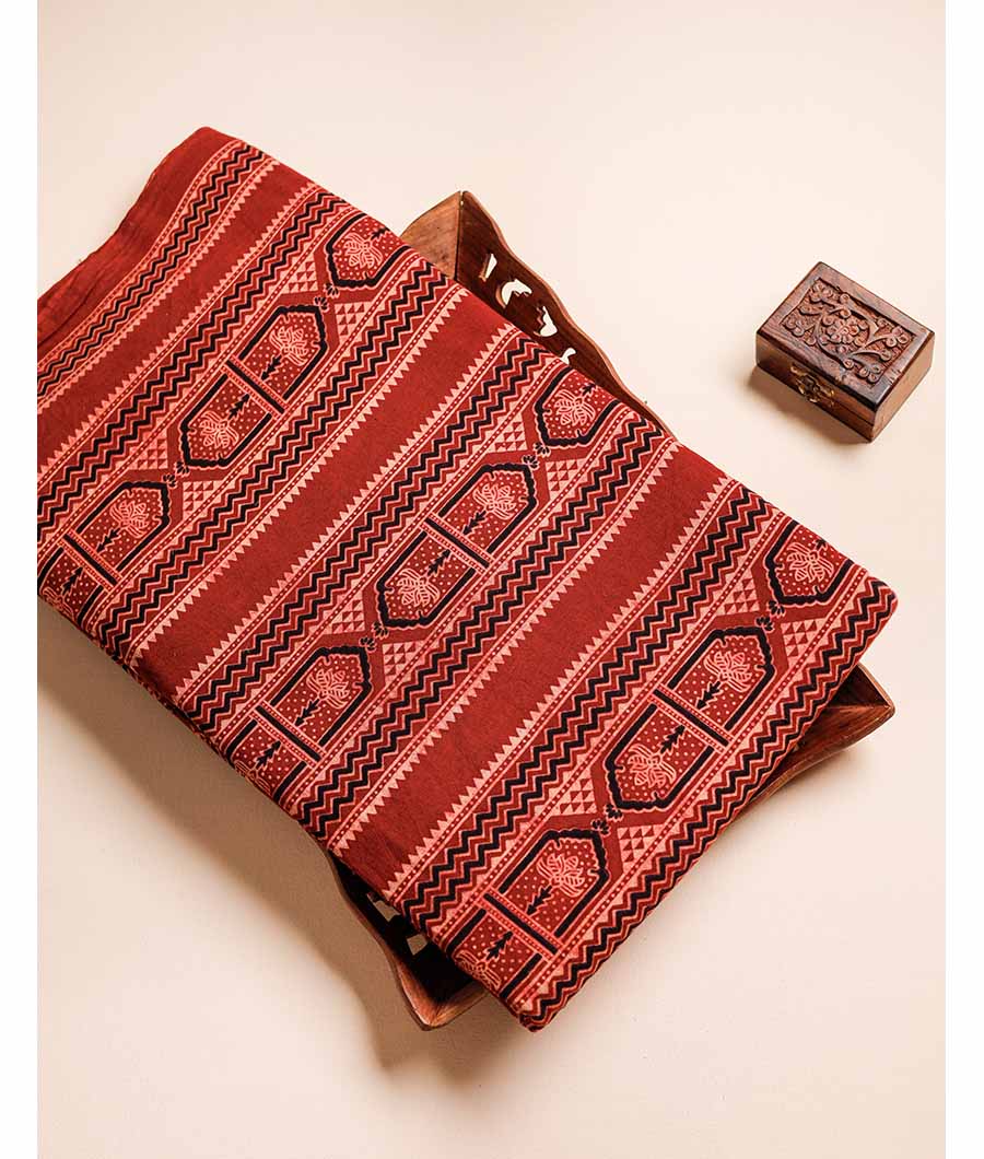 PURE COTTON AJRAKH PRINTED FABRIC