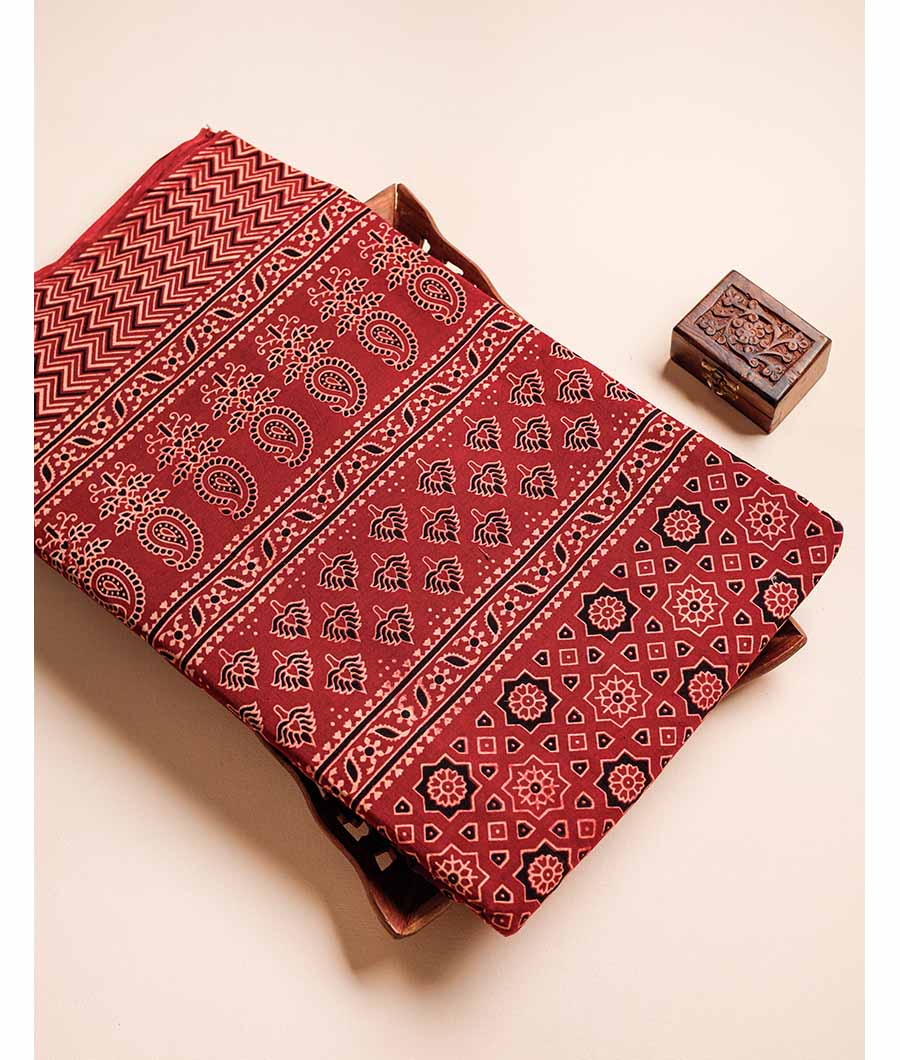 PURE COTTON AJRAKH PRINTED FABRIC