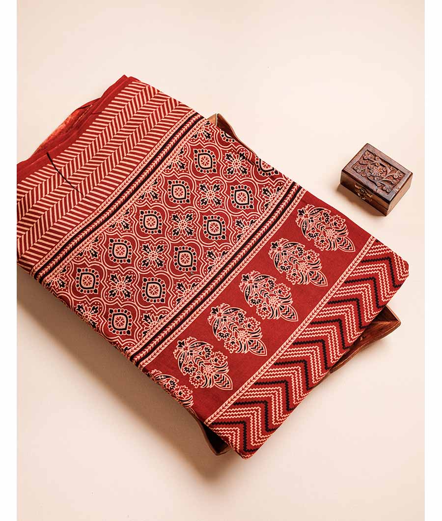 PURE COTTON AJRAKH PRINTED FABRIC