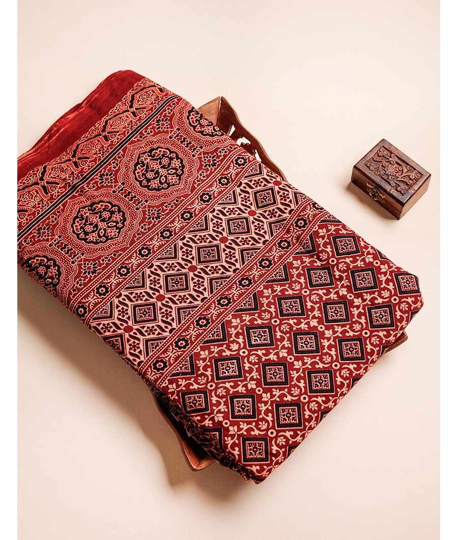 PURE COTTON AJRAKH PRINTED FABRIC