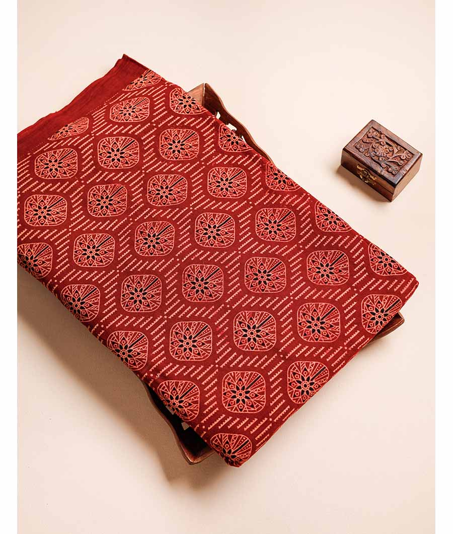 PURE COTTON AJRAKH PRINTED FABRIC