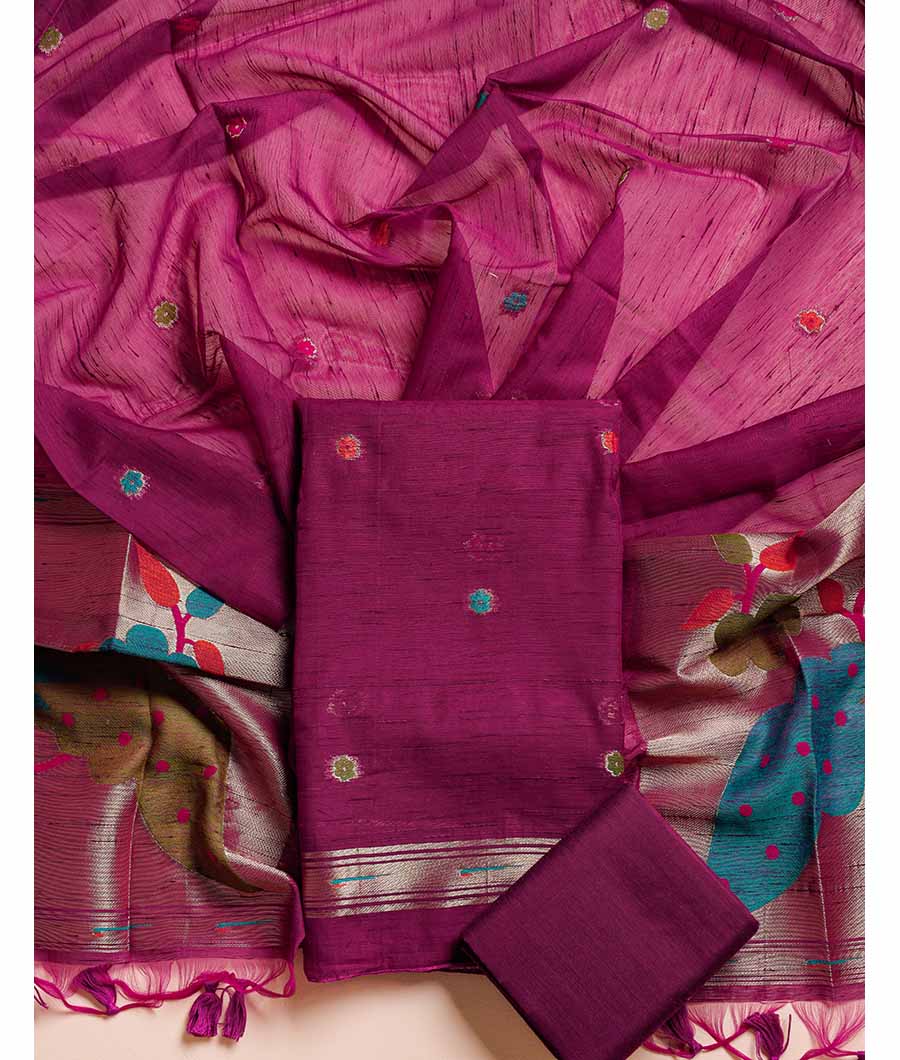 MUGA SILK PAITHANI SUIT SET