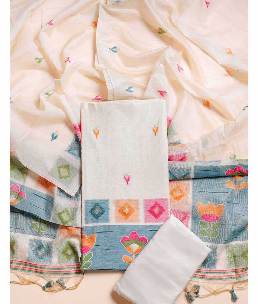 MUGA SILK PHOOL RANG SUIT SET