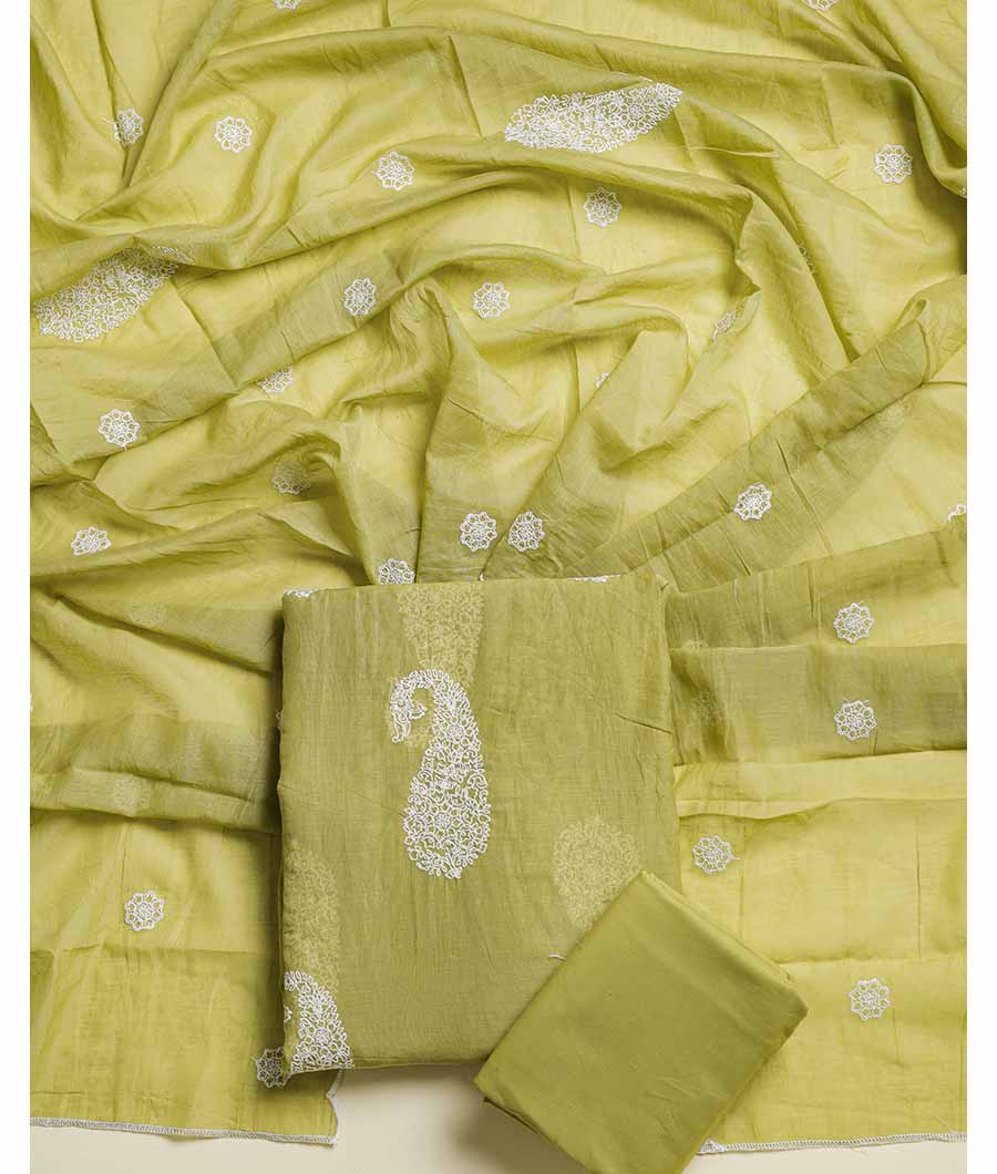 MALAI CHANDERI SUIT SET