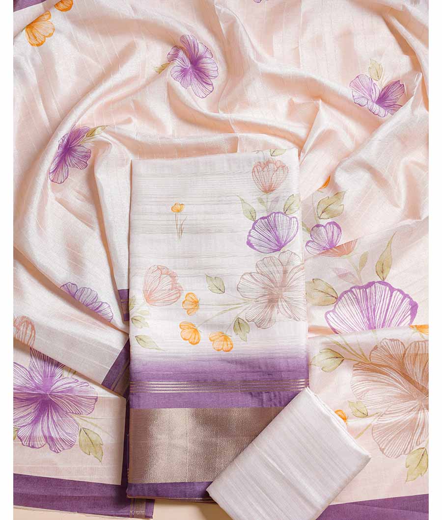 SEMI TUSSAR FLORAL SUIT SET