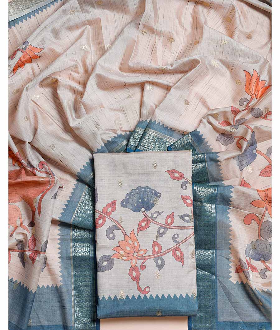 SEMI TUSSAR BUTTA PICHWAI SUIT SET