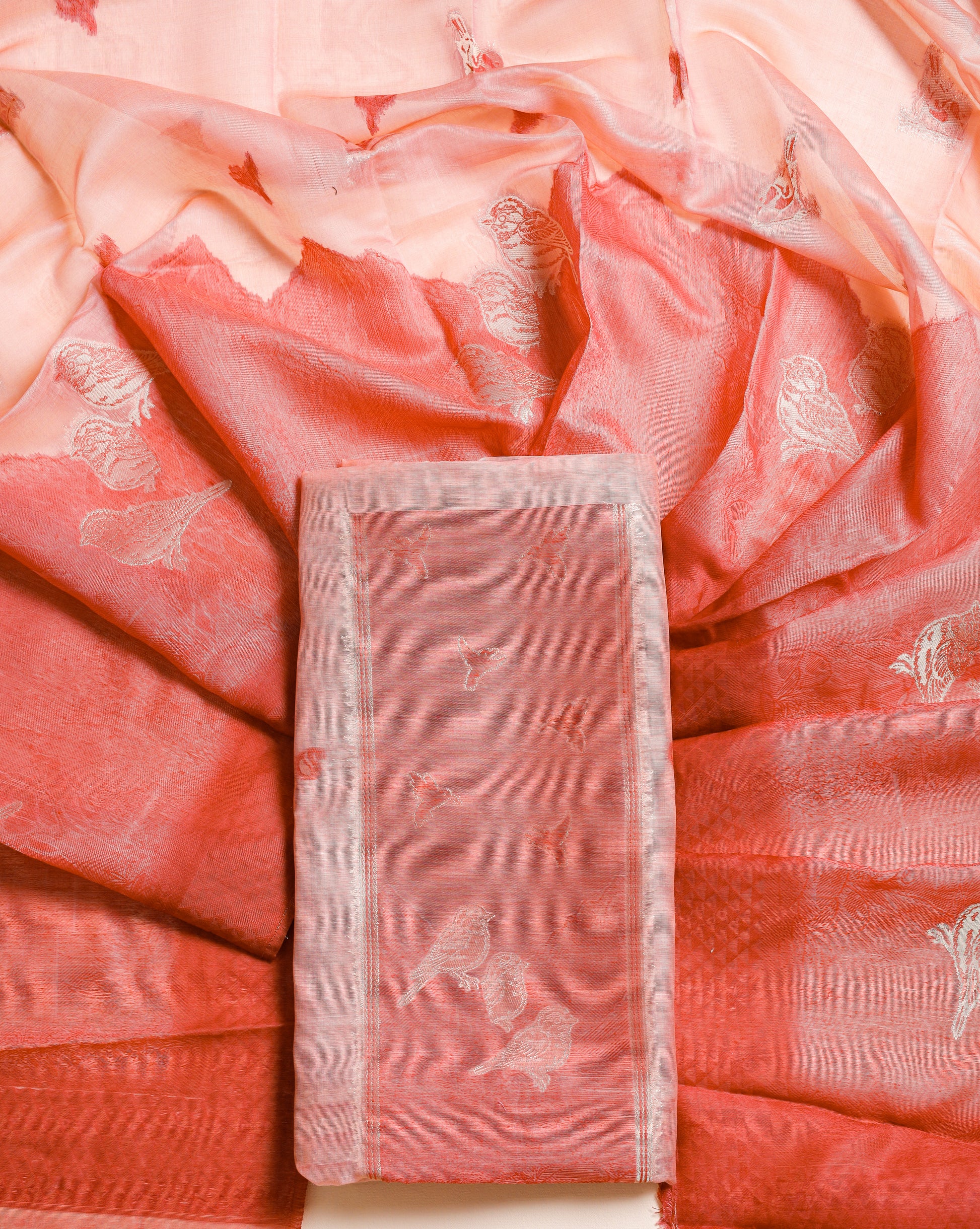SUBTLE SELF WEAVE CHANDERI SILK SUIT SET