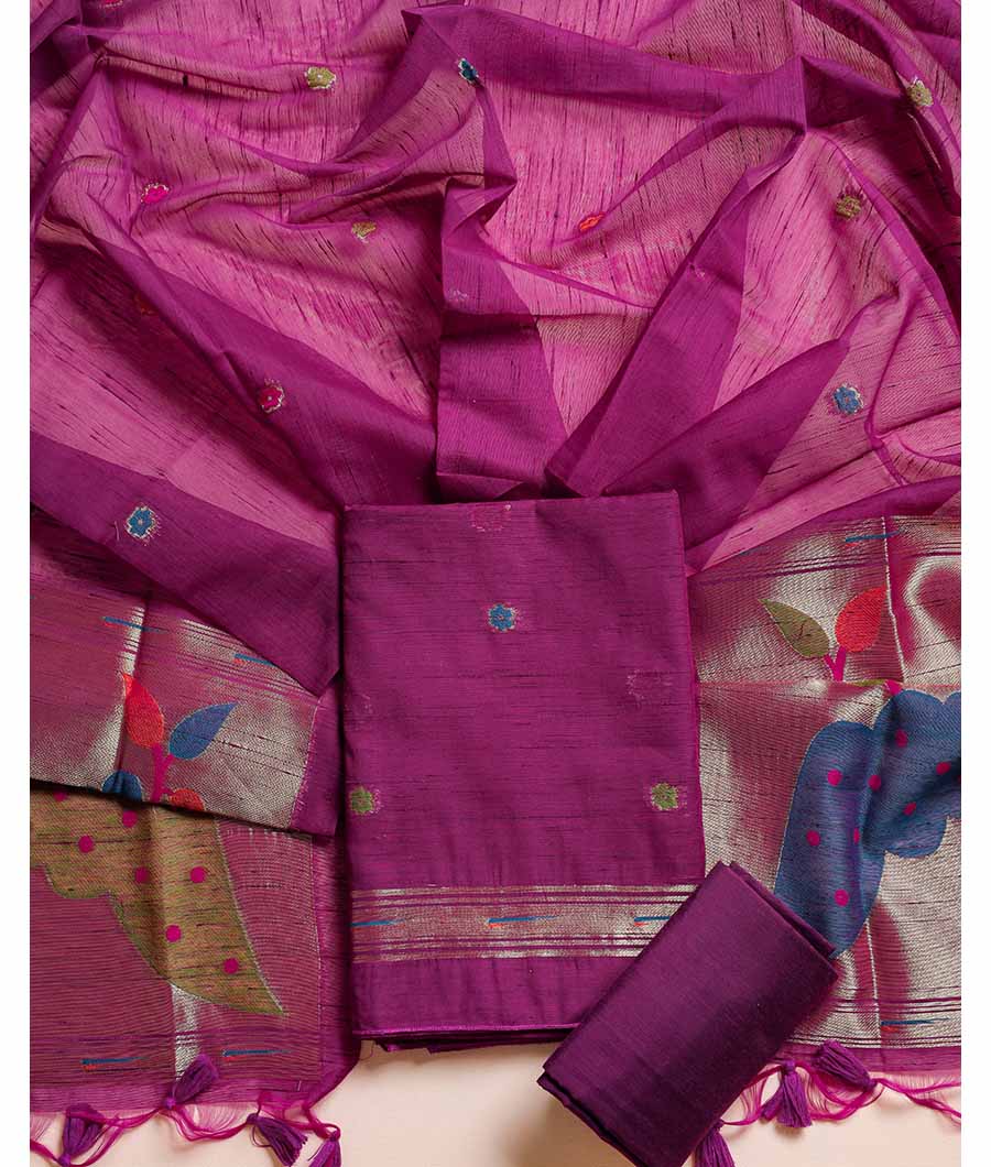 MUGA SILK PAITHANI SUIT SET