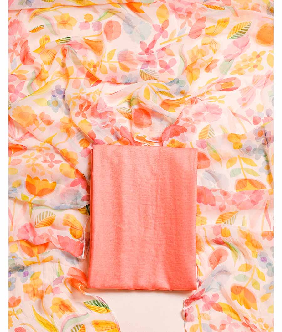 PURE MALAI CHANDERI SUIT SET