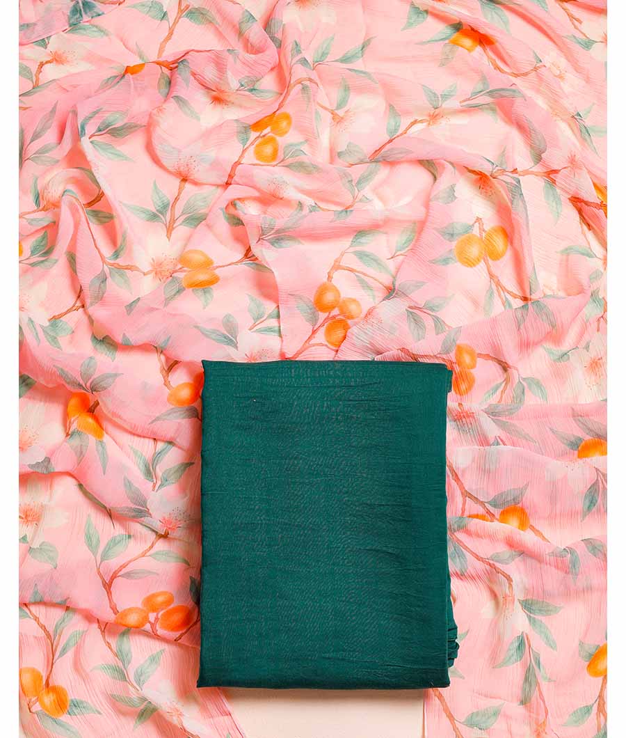 PURE MALAI CHANDERI SUIT SET