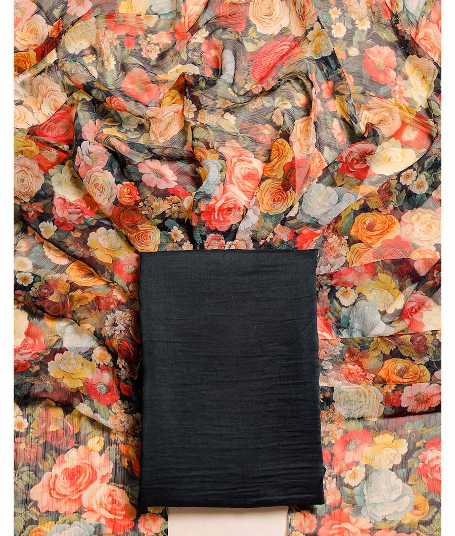 PURE MALAI CHANDERI SUIT SET