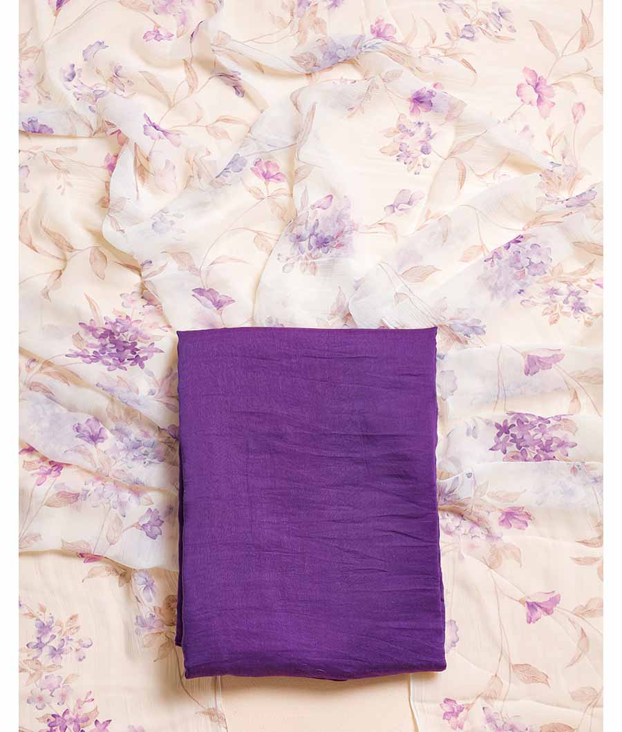 PURE MALAI CHANDERI SUIT SET