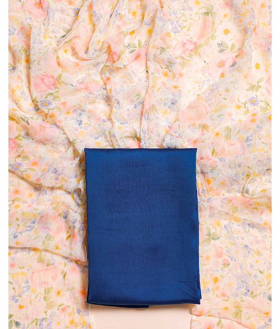 PURE MALAI CHANDERI SUIT SET