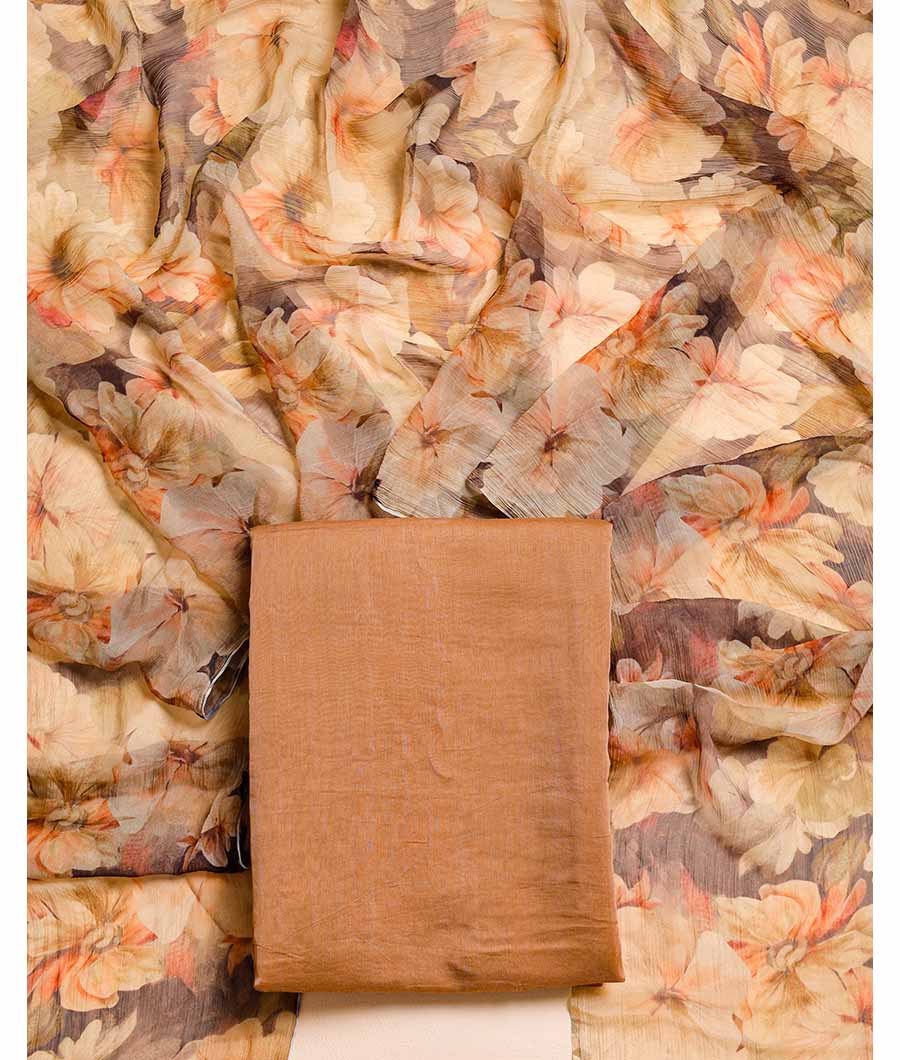 PURE MALAI CHANDERI SUIT SET