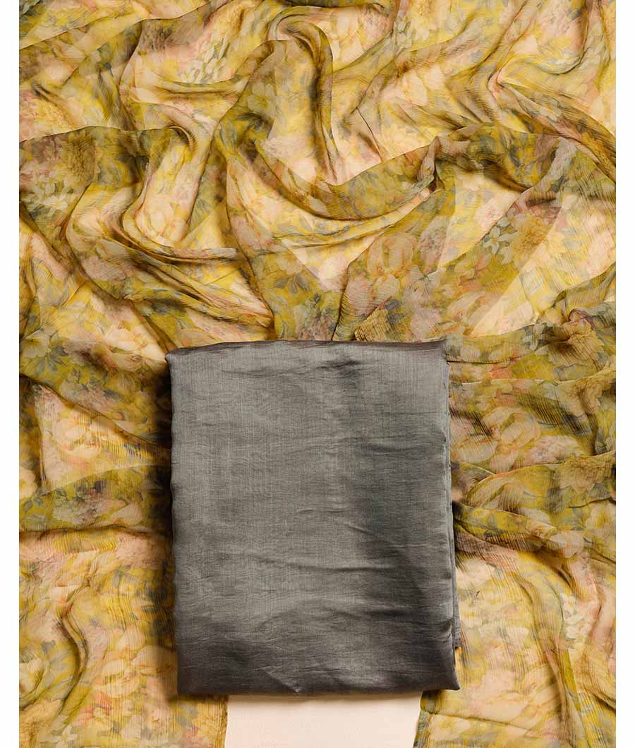 PURE MALAI CHANDERI SUIT SET