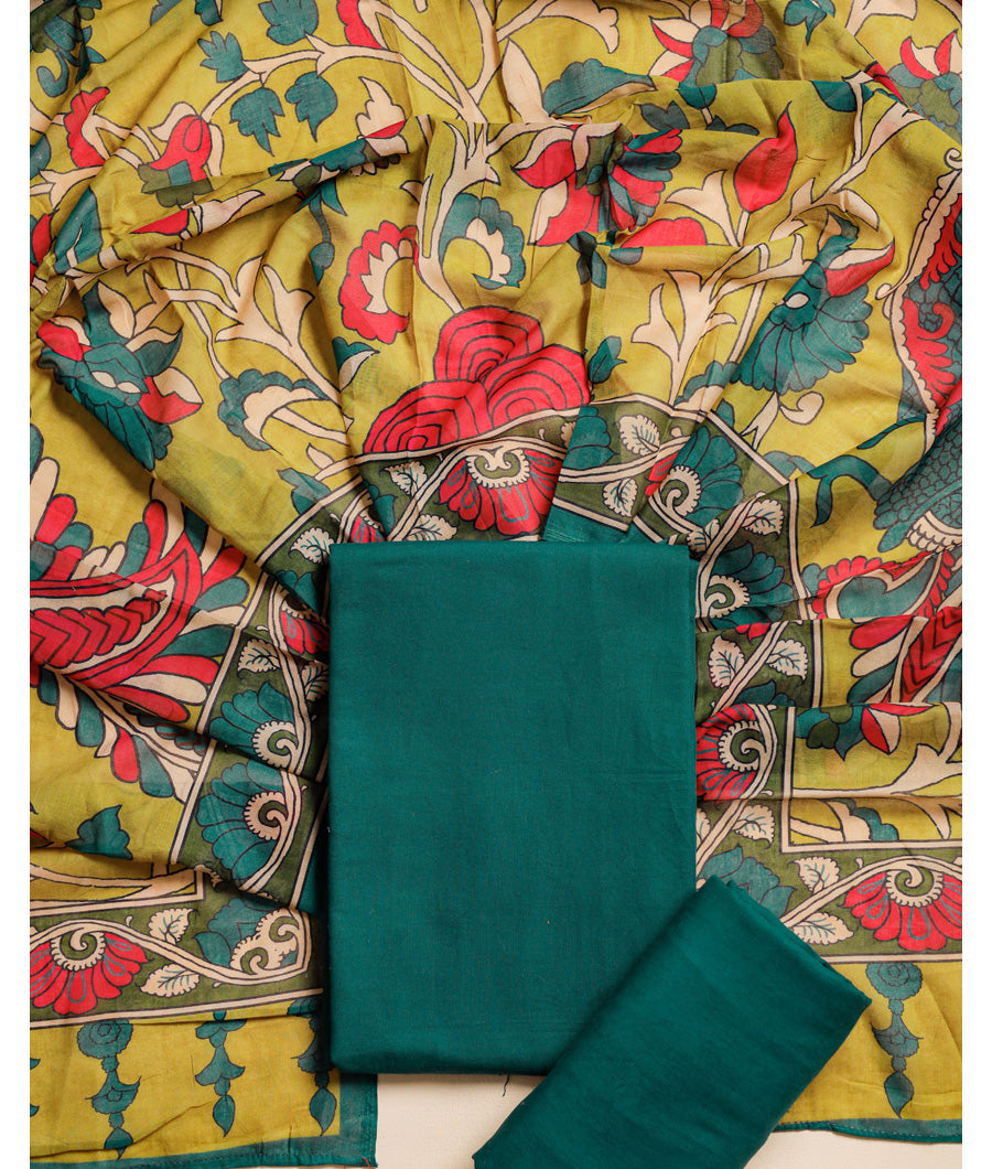 COTTON MUL KALAMKARI SUIT SET