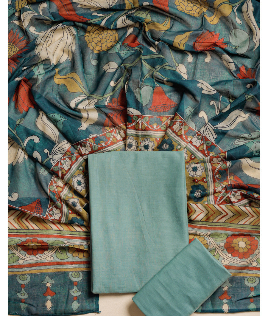 COTTON MUL KALAMKARI SUIT SET