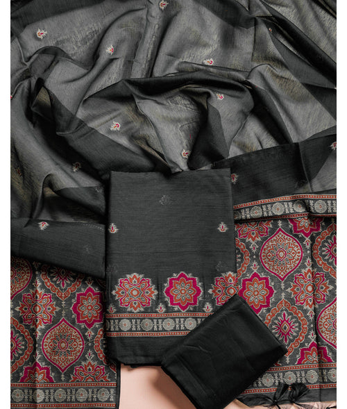 AJRAKH MUGA SILK WOVEN SUIT SET