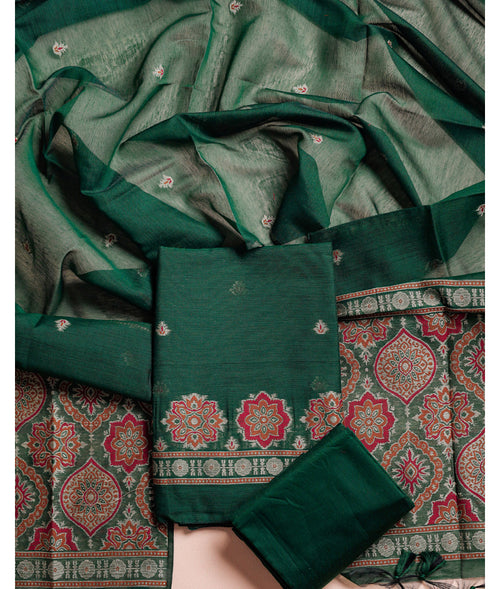 AJRAKH MUGA SILK WOVEN SUIT SET