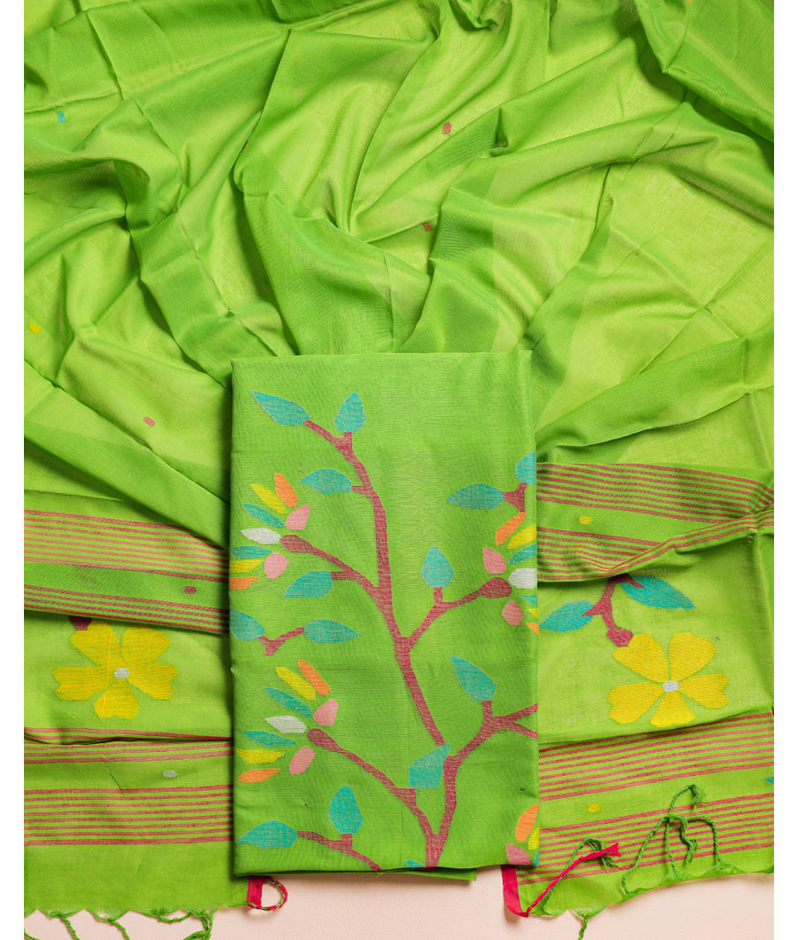 PURE COTTON JAMDHANI SUIT SET