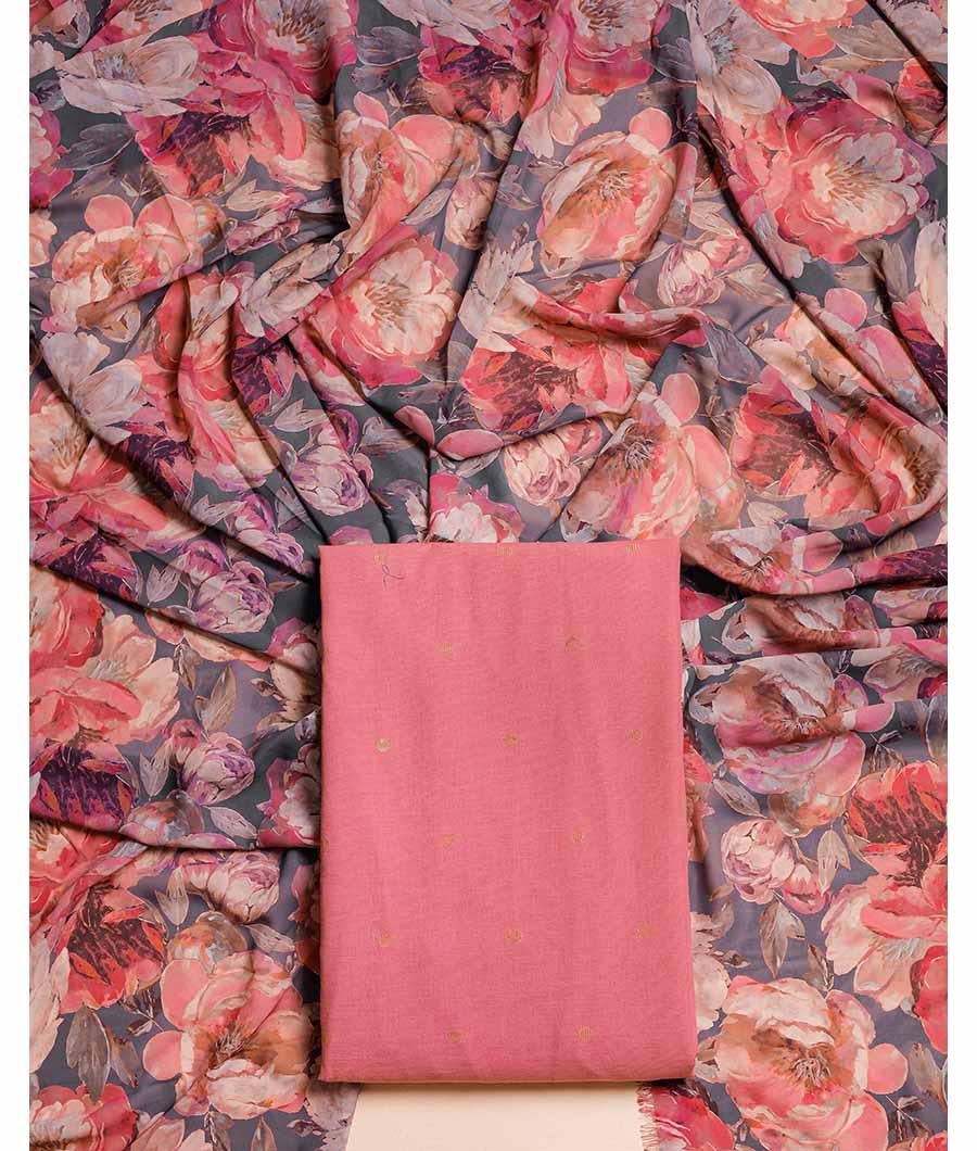 COTTON WOVEN WITH GEORGETTE DUPATTA
